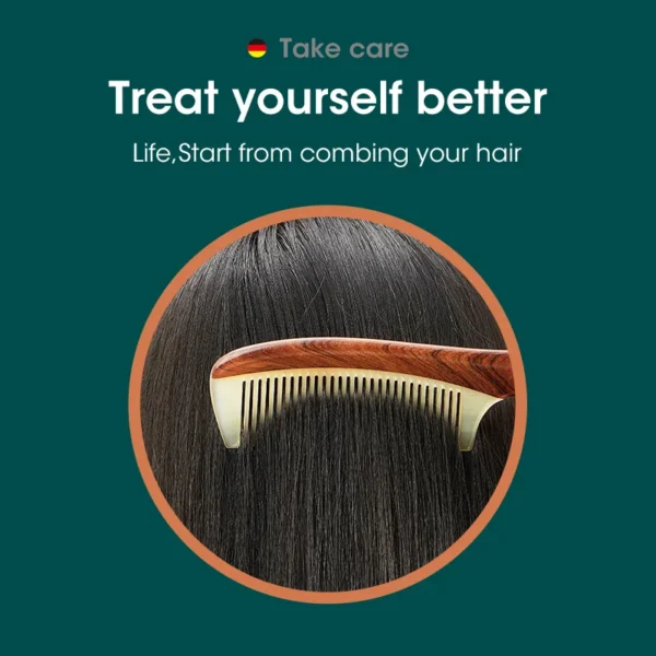 Natural Wood Comb - Image 3