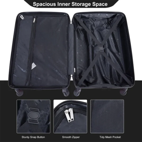 4-Piece Suitcase Set With Spinner Wheels - Image 3