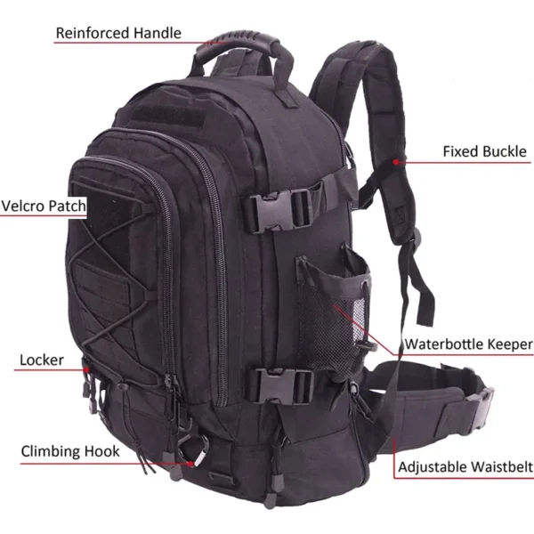 Waterproof Backpack For Travel Hiking, Camping, Fitness Training - Image 3