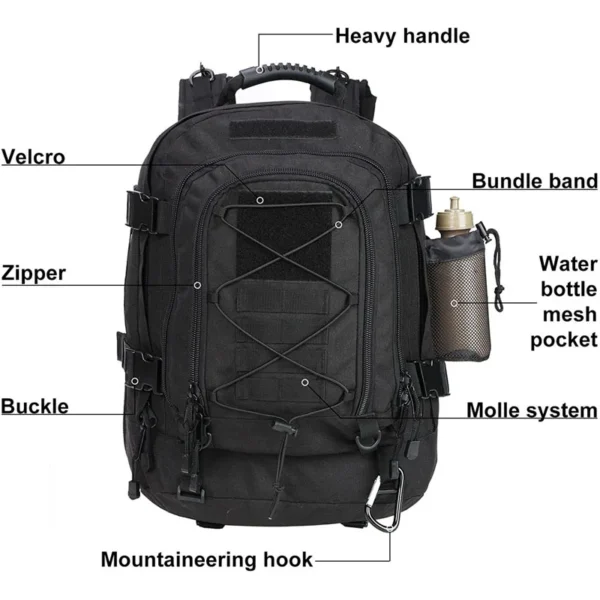 Waterproof Backpack For Travel Hiking, Camping, Fitness Training - Image 2