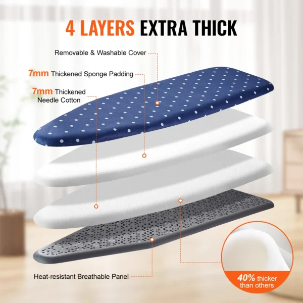 Full-Size Ironing Board With Removable And Washable Cover - Image 3