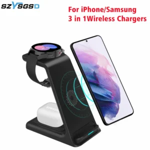 3-In-1 Wireless Charging Station for iPhone And Samsung Devices