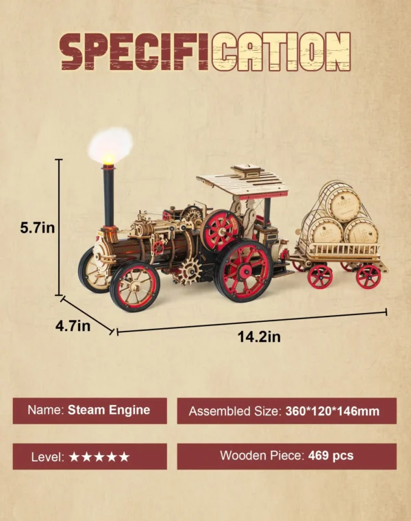 3D Wooden Puzzle Tractor - Image 2