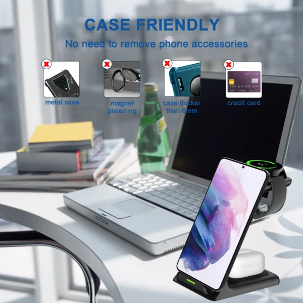 3-In-1 Wireless Charging Station for iPhone And Samsung Devices - Image 6