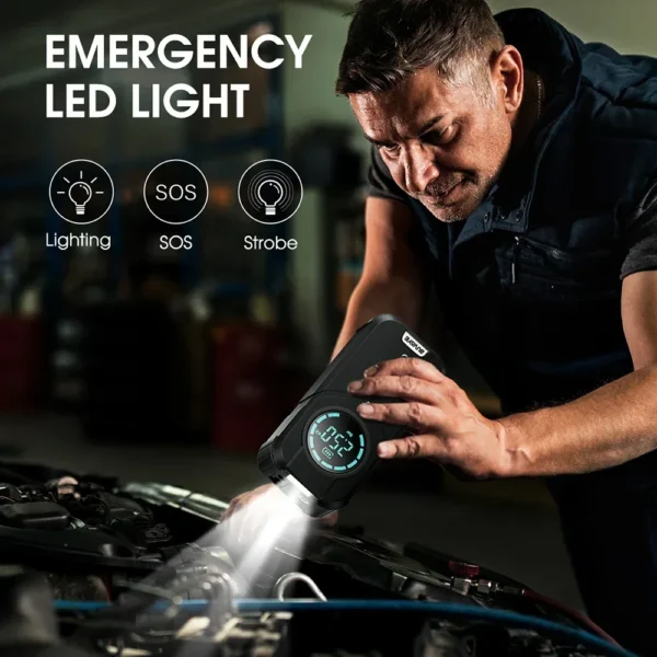 Portable Car Jump Starter and Air Compressor - Image 4