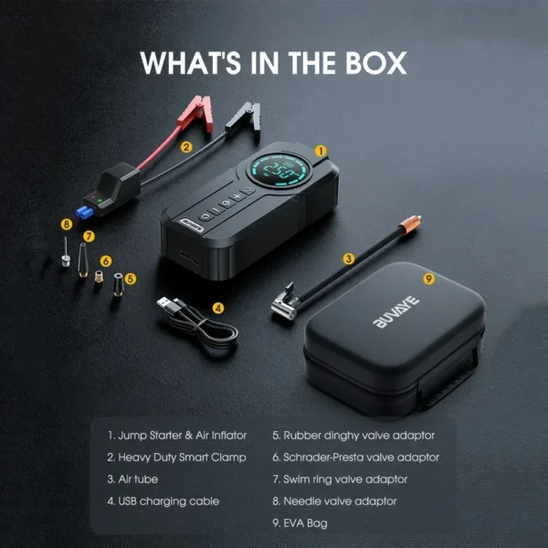 Portable Car Jump Starter and Air Compressor - Image 6